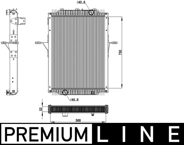 Radiator, racire motor CR 2098 000P MAHLE