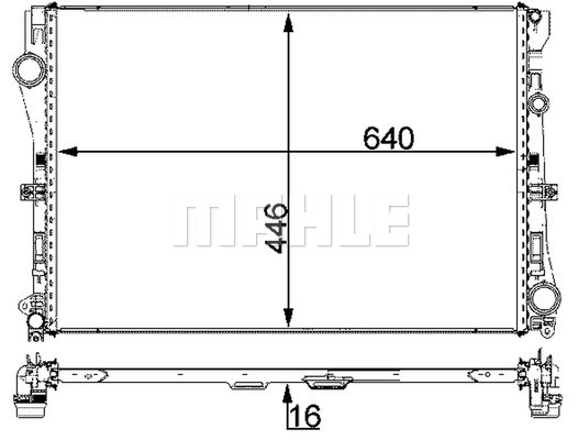 Radiator, racire motor CR 2100 000P MAHLE