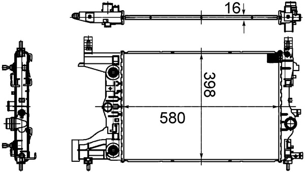 Radiator, racire motor CR 2122 000S MAHLE