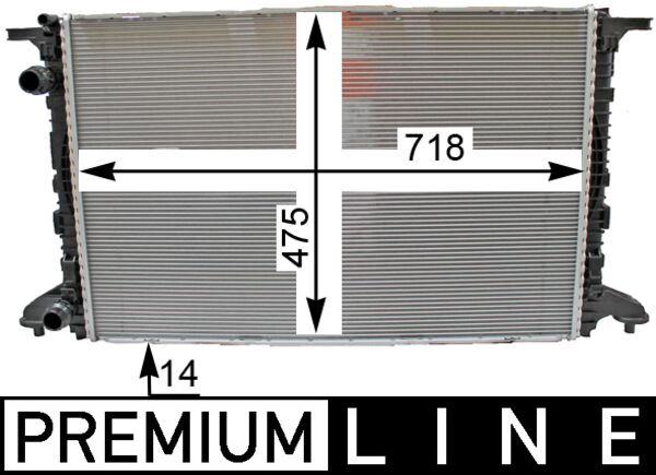 Radiator, racire motor CR 2176 000P MAHLE