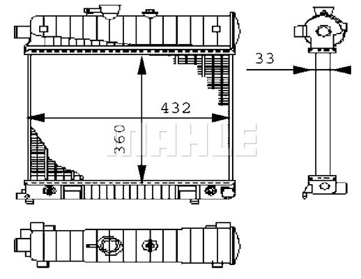 Radiator, racire motor CR 2207 000S MAHLE