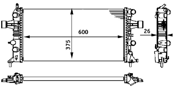 Radiator, racire motor CR 237 000S MAHLE