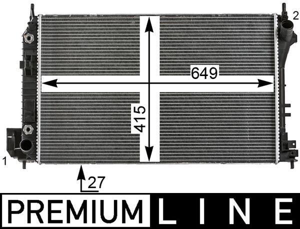 Radiator, racire motor CR 26 000P MAHLE