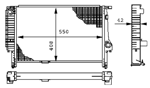 Radiator, racire motor CR 277 000S MAHLE