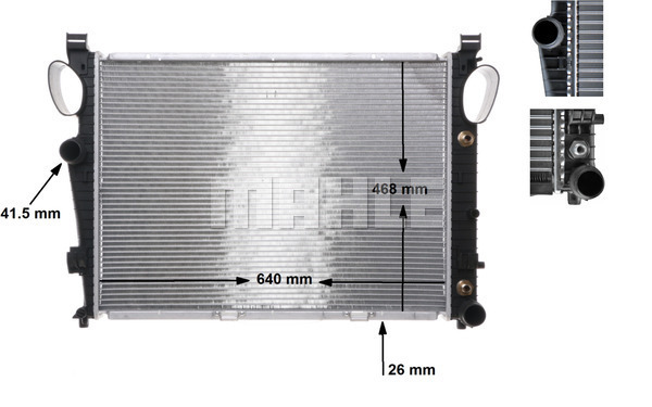 Radiator, racire motor CR 304 000S MAHLE