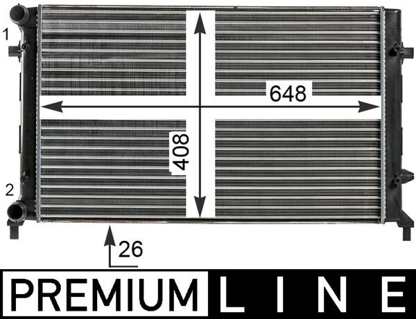 Radiator, racire motor CR 30 000P MAHLE