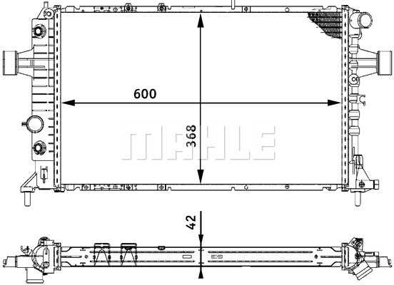 Radiator, racire motor CR 320 000S MAHLE