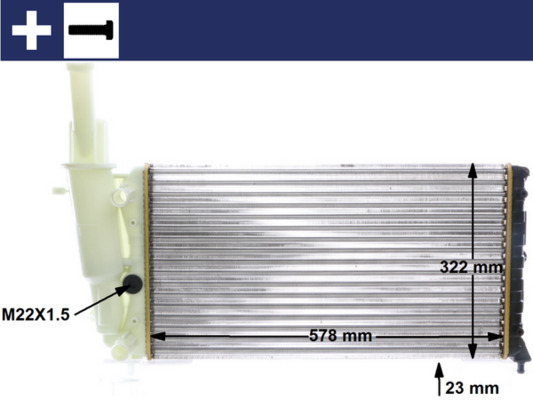Radiator, racire motor CR 354 000S MAHLE