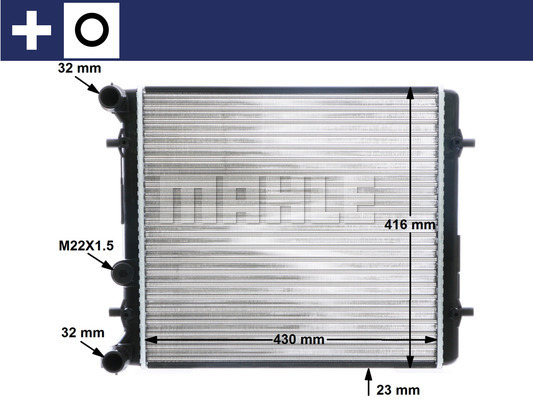 Radiator, racire motor CR 367 000S MAHLE