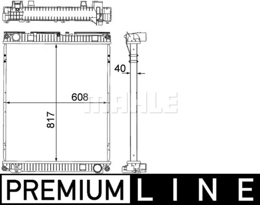 Radiator, racire motor CR 379 000P MAHLE