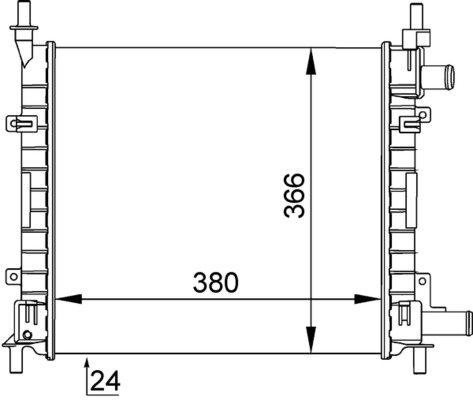 Radiator, racire motor CR 382 000S MAHLE
