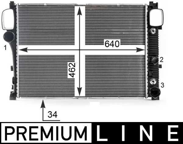 Radiator, racire motor CR 38 000P MAHLE