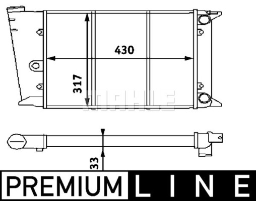 Radiator, racire motor CR 420 000P MAHLE