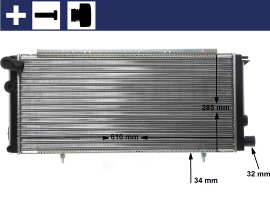 Radiator, racire motor CR 425 000S MAHLE