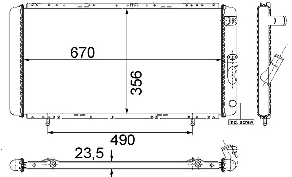 Radiator, racire motor CR 426 000S MAHLE