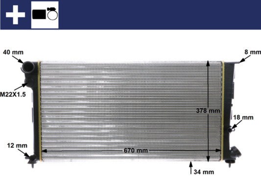 Radiator, racire motor CR 471 000S MAHLE
