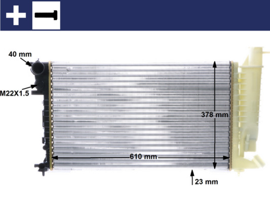 Radiator, racire motor CR 487 000S MAHLE