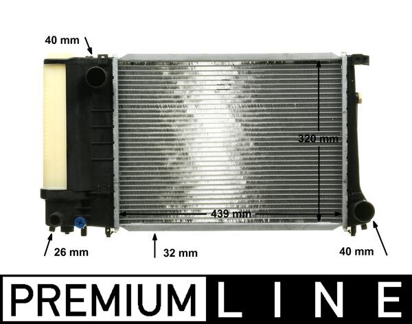 Radiator, racire motor CR 495 000P MAHLE