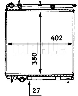 Radiator, racire motor CR 558 000S MAHLE