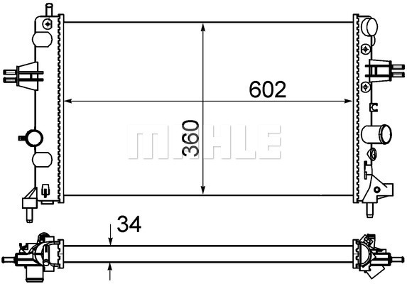 Radiator, racire motor CR 574 000S MAHLE