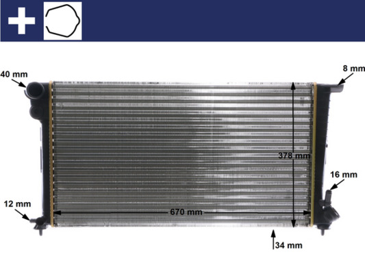 Radiator, racire motor CR 624 000S MAHLE