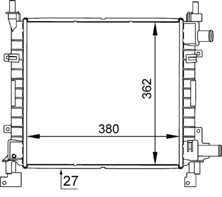 Radiator, racire motor CR 626 000S MAHLE