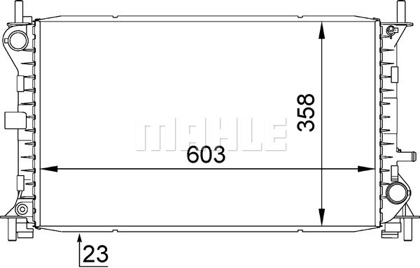 Radiator, racire motor CR 627 000S MAHLE