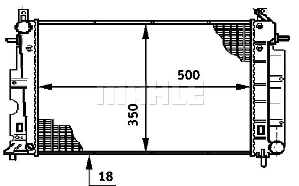 Radiator, racire motor CR 643 000S MAHLE