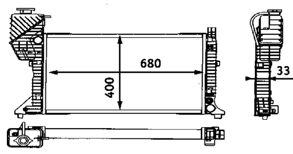 Radiator, racire motor CR 667 000S MAHLE
