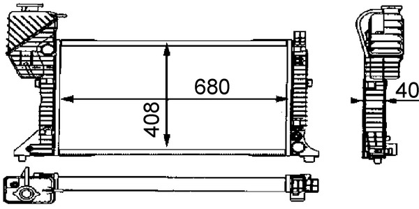 Radiator, racire motor CR 682 000S MAHLE