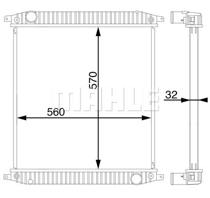 Radiator, racire motor CR 703 000S MAHLE