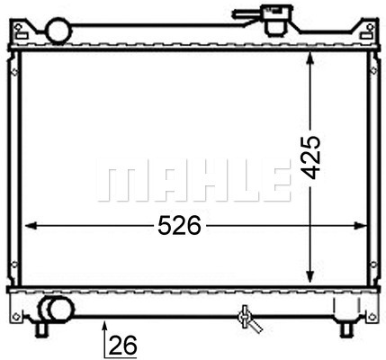 Radiator, racire motor CR 747 000S MAHLE