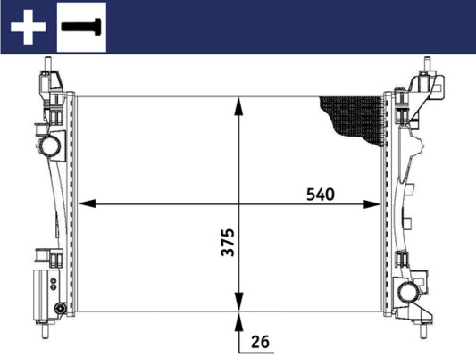 Radiator, racire motor CR 773 000S MAHLE