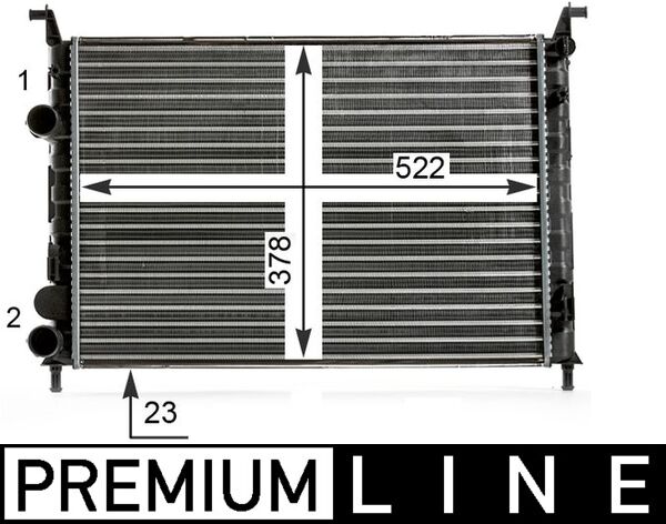 Radiator, racire motor CR 7 000P MAHLE