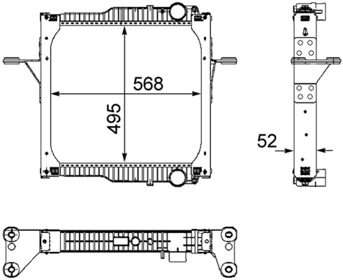 Radiator, racire motor CR 820 000P MAHLE