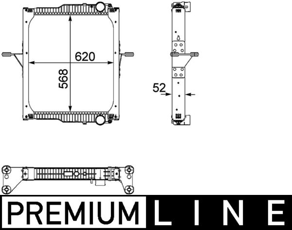 Radiator, racire motor CR 821 000P MAHLE