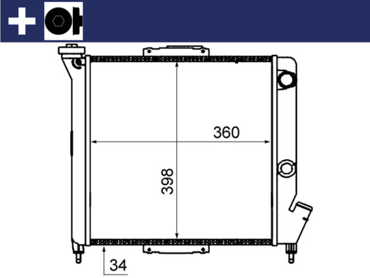 Radiator, racire motor CR 832 000S MAHLE