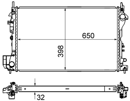 Radiator, racire motor CR 834 000S MAHLE