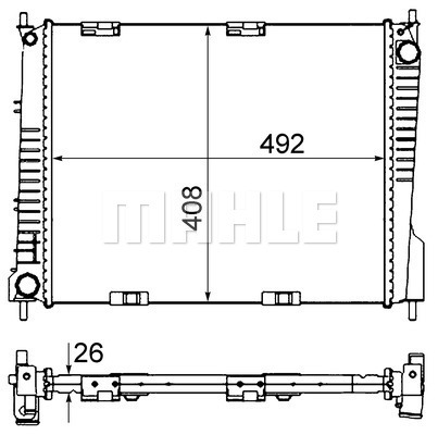 Radiator, racire motor CR 841 000S MAHLE