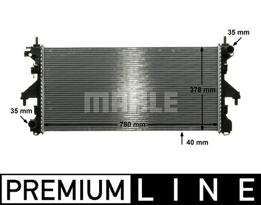 Radiator, racire motor CR 887 000P MAHLE