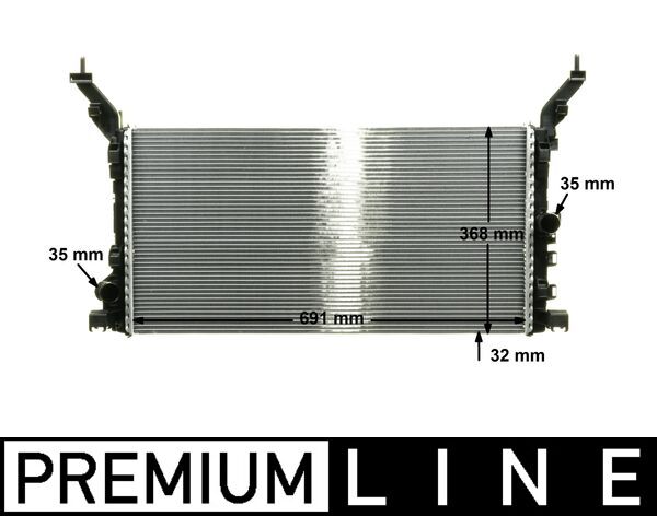 Radiator, racire motor CR 895 000P MAHLE