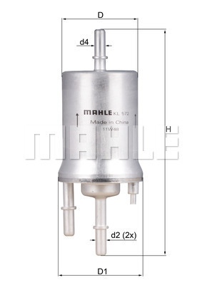 Filtru combustibil KL 572 MAHLE