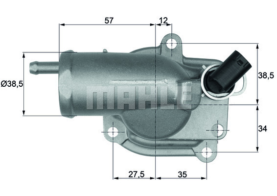 Termostat,lichid racire TH 10 87 MAHLE