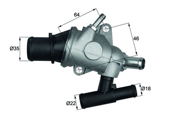 termostat,lichid racire TH 29 88 MAHLE