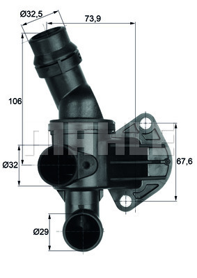 Termostat,lichid racire TI 6 87 MAHLE