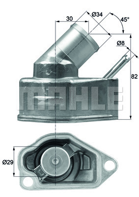 Termostat,lichid racire TI 10 92 MAHLE