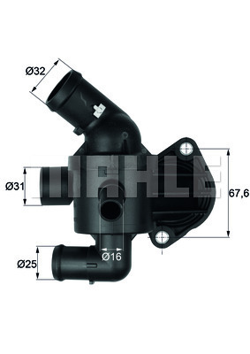 Termostat,lichid racire TI 15 87 MAHLE