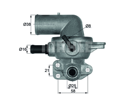 Termostat,lichid racire TI 133 88D MAHLE