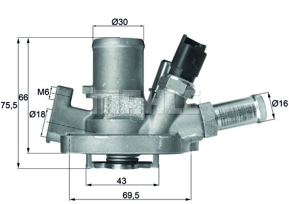 Termostat,lichid racire TI 151 80 MAHLE