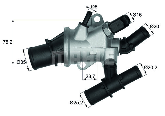 Termostat,lichid racire TI 162 88 MAHLE